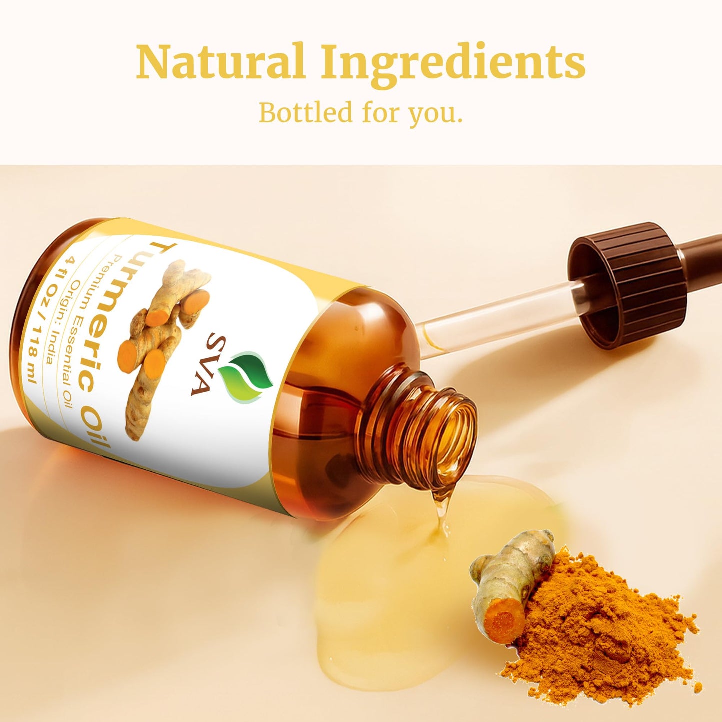 SVA Turmeric Essential Oil – 4 oz – 100% Natural – Diffuser, Skin & Hair Care