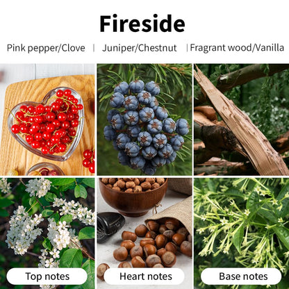 SVECKE Fireside Scented Candles - 7oz Soy Wax Candle | Long Lasting Aromatherapy Gift