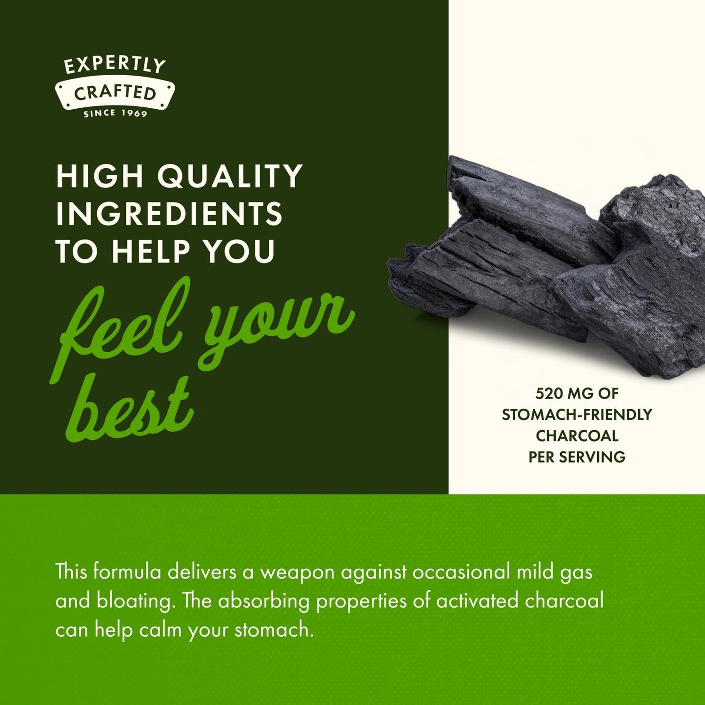 Swanson Activated Charcoal - 520 mg per Serving (2 Capsules) - 120 Capsules x 2 Pack | Digestive Health, Bloating Relief, Regularity