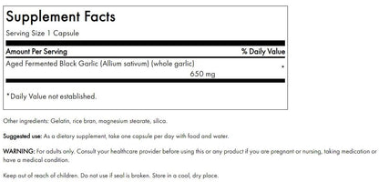 Swanson Aged Black Garlic 650 mg - 30 Capsules