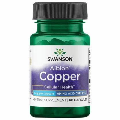 Swanson Albion Chelated Copper 2 mg – 60 Capsules