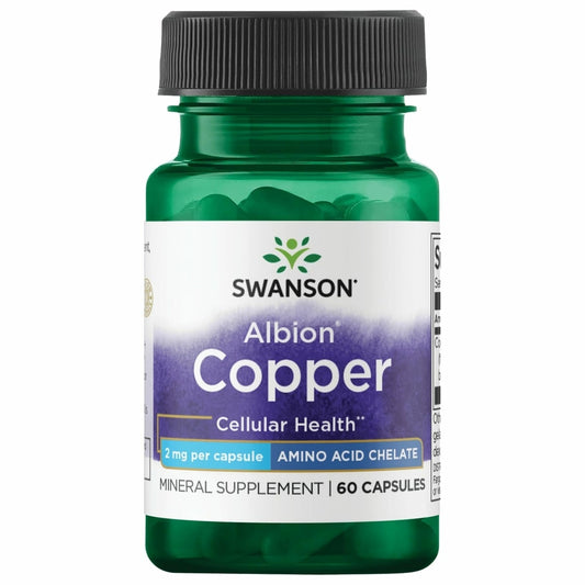 Swanson Albion Chelated Copper 2 mg – 60 Capsules BritishVita | Premium UK Vitamins & Wellness Supplements