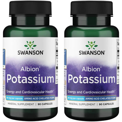 Swanson Albion Complexed Potassium 99 Milligrams 90 Capsules - (2 Pack)