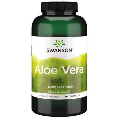 Swanson Aloe Vera 25 Milligrams 300 Sgels – Digestive Support & Skin Health