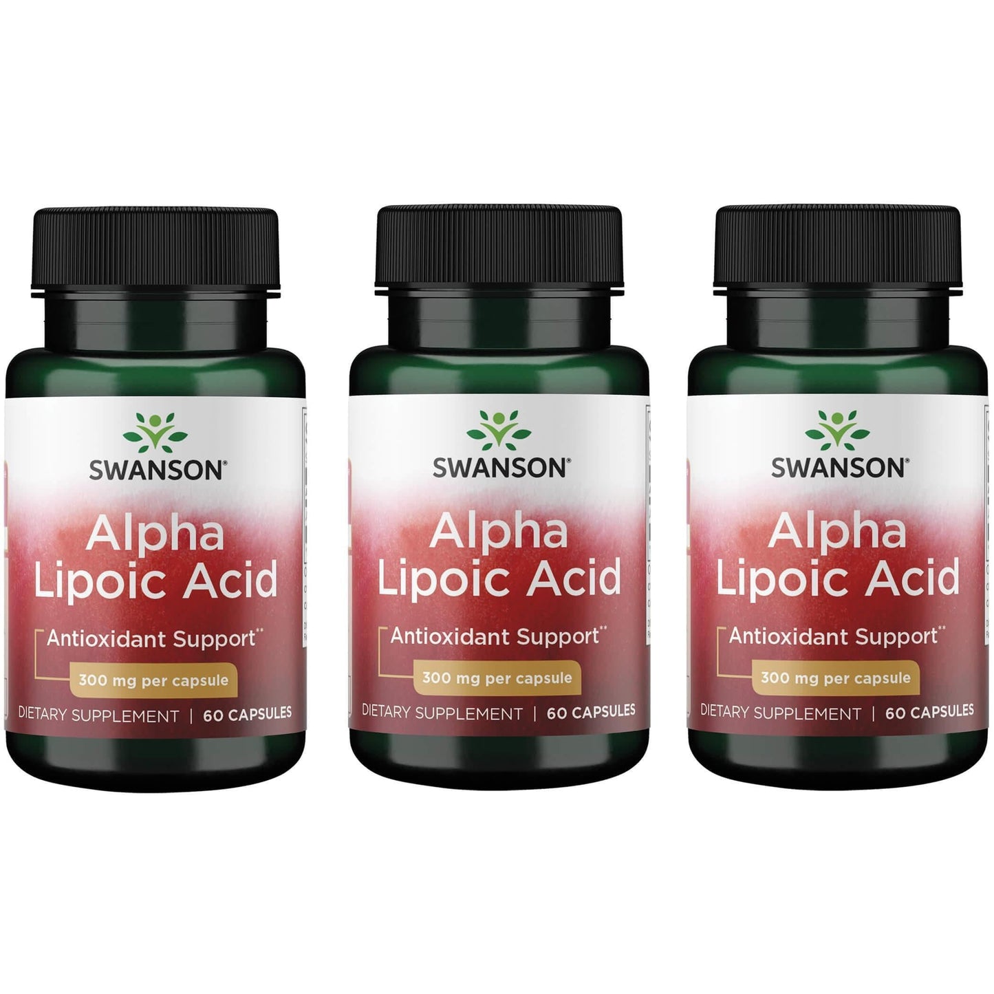 Swanson Alpha Lipoic Acid 300 mg – Antioxidant Supplement (60 Capsules, 3-Pack)