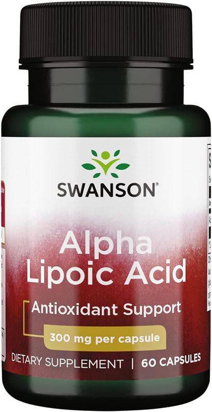 Swanson Alpha Lipoic Acid 300 mg – Antioxidant Supplement, 60 Capsules