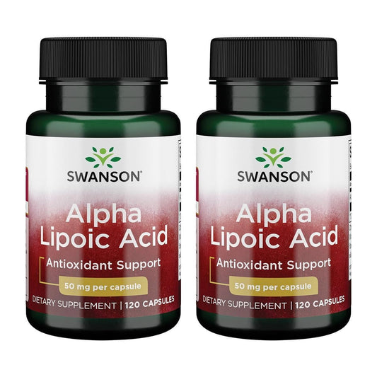 Swanson Alpha Lipoic Acid 50 mg | 120 Capsules (2 Pack) BritishVita | Premium UK Vitamins & Wellness Supplements