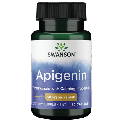 Swanson Apigenin 50mg Capsules (90 Count) – Sleep, Stress & Men's Health