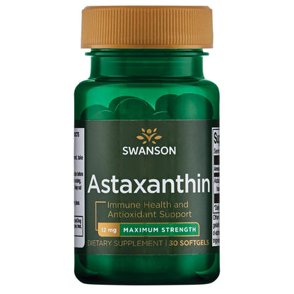 Swanson Maximum Strength Astaxanthin 12 mg - 30 Sgels | Antioxidant Support