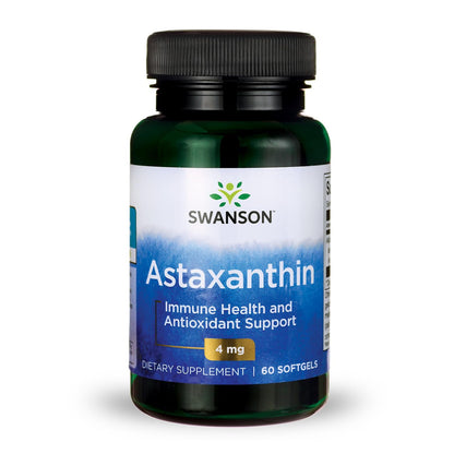 Swanson Astaxanthin 4 mg – Eye Health, Vision & Skin Support (60 Softgels)
