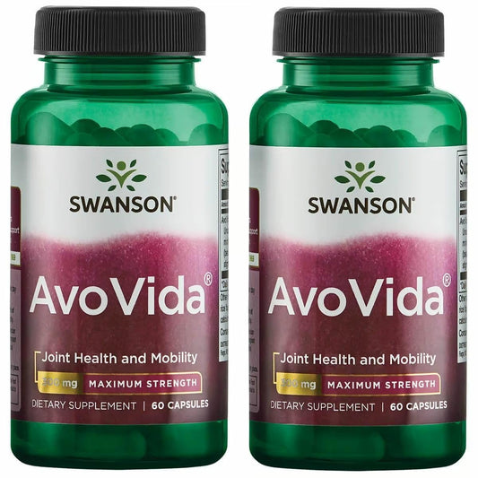 Swanson AvoVida 2-Pack - Avocado & Soybean Unsaponifiables for Joint Health BritishVita | Premium UK Vitamins & Wellness Supplements
