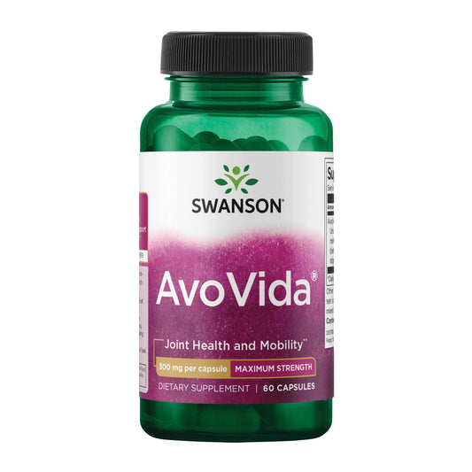 Swanson AvoVida - Avocado & Soybean Unsaponifiables for Joint Health & Mobility | 60 Caps BritishVita | Premium UK Vitamins & Wellness Supplements