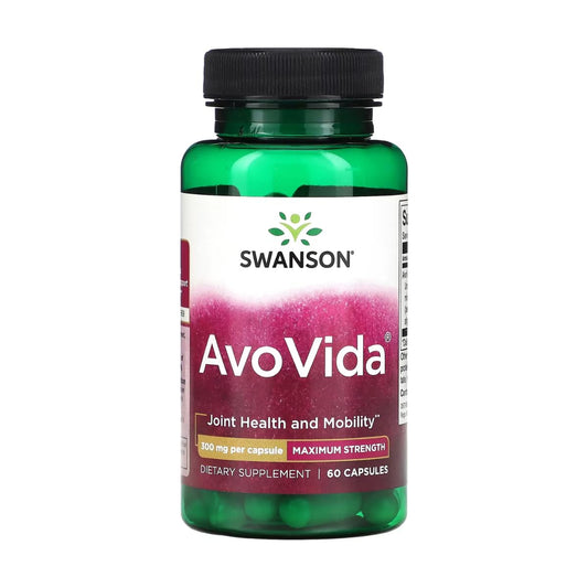 Swanson AvoVida: Avocado & Soybean Unsaponifiables for Joint Mobility - 3 Pack (60 Capsules, 300 mg Each) BritishVita | Premium UK Vitamins & Wellness Supplements