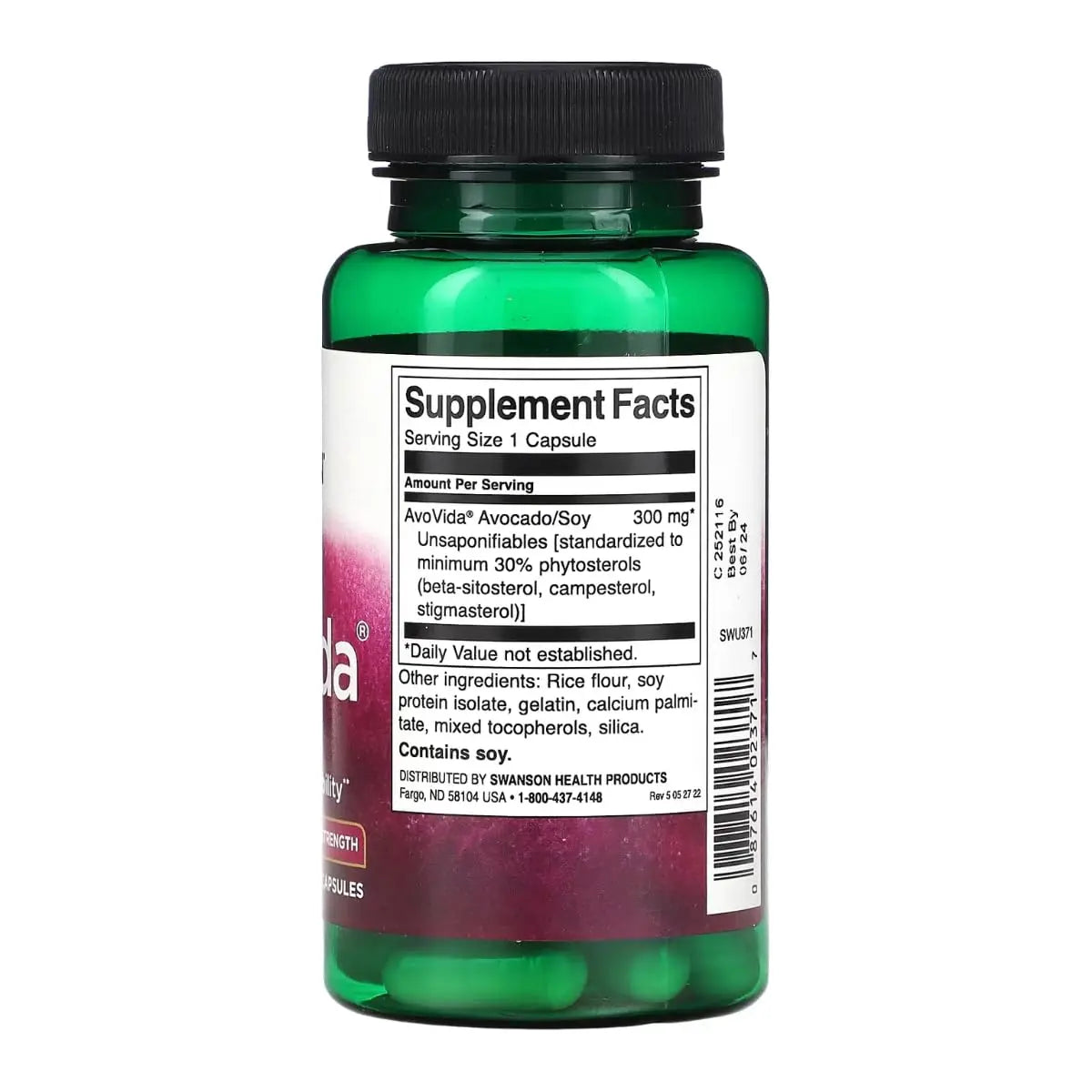 Swanson AvoVida: Avocado & Soybean Unsaponifiables for Joint Mobility - 3 Pack (60 Capsules, 300 mg Each) BritishVita | Premium UK Vitamins & Wellness Supplements