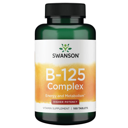 Swanson Vitamin B-125 Complex 100 Tabs | B-Complex Supplement