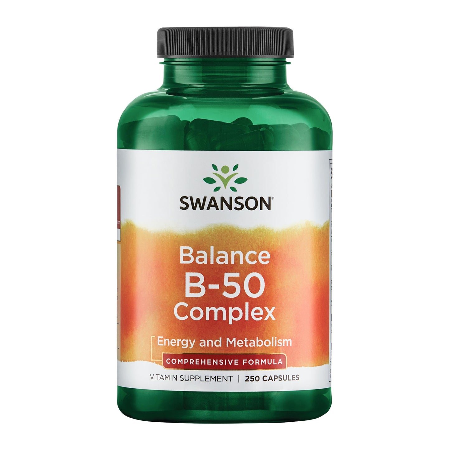 Swanson B-50 B-Complex - High-Potency B Vitamin Complex for Immune, Heart, and Nervous System Support - 250 Capsules