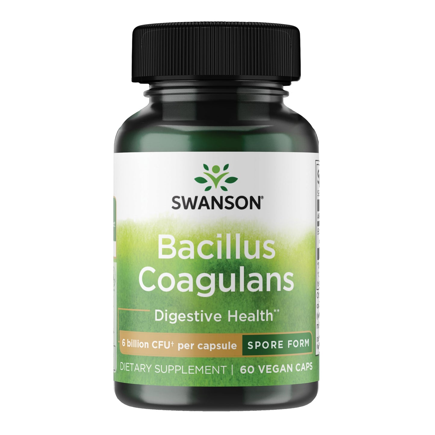 Swanson Bacillus Coagulans Probiotic - 6B CFU, 60 Veggie Capsules | Digestive Health