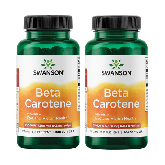 Swanson Beta-Carotene 25,000 IU Vitamin A 7,500 mcg – Eye & Immune Support (2 Pack) BritishVita | Premium UK Vitamins & Wellness Supplements
