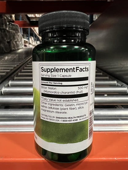 Swanson Full Spectrum Bitter Melon 500 mg - 60 Capsules (2 Pack) | Momordica
