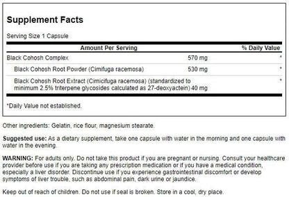 Swanson Black Cohosh (Standardized) 20 mg - 120 Capsules