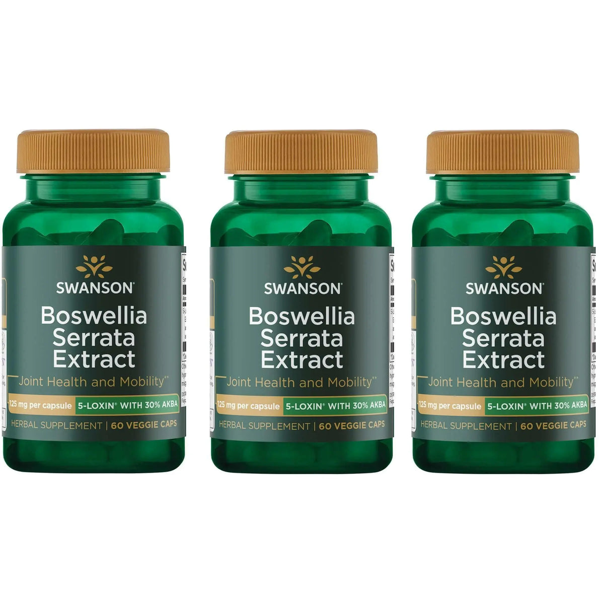 Swanson Boswellia Serrata Extract 125 mg – 60 Veg Caps – 3 Pack BritishVita | Premium UK Vitamins & Wellness Supplements