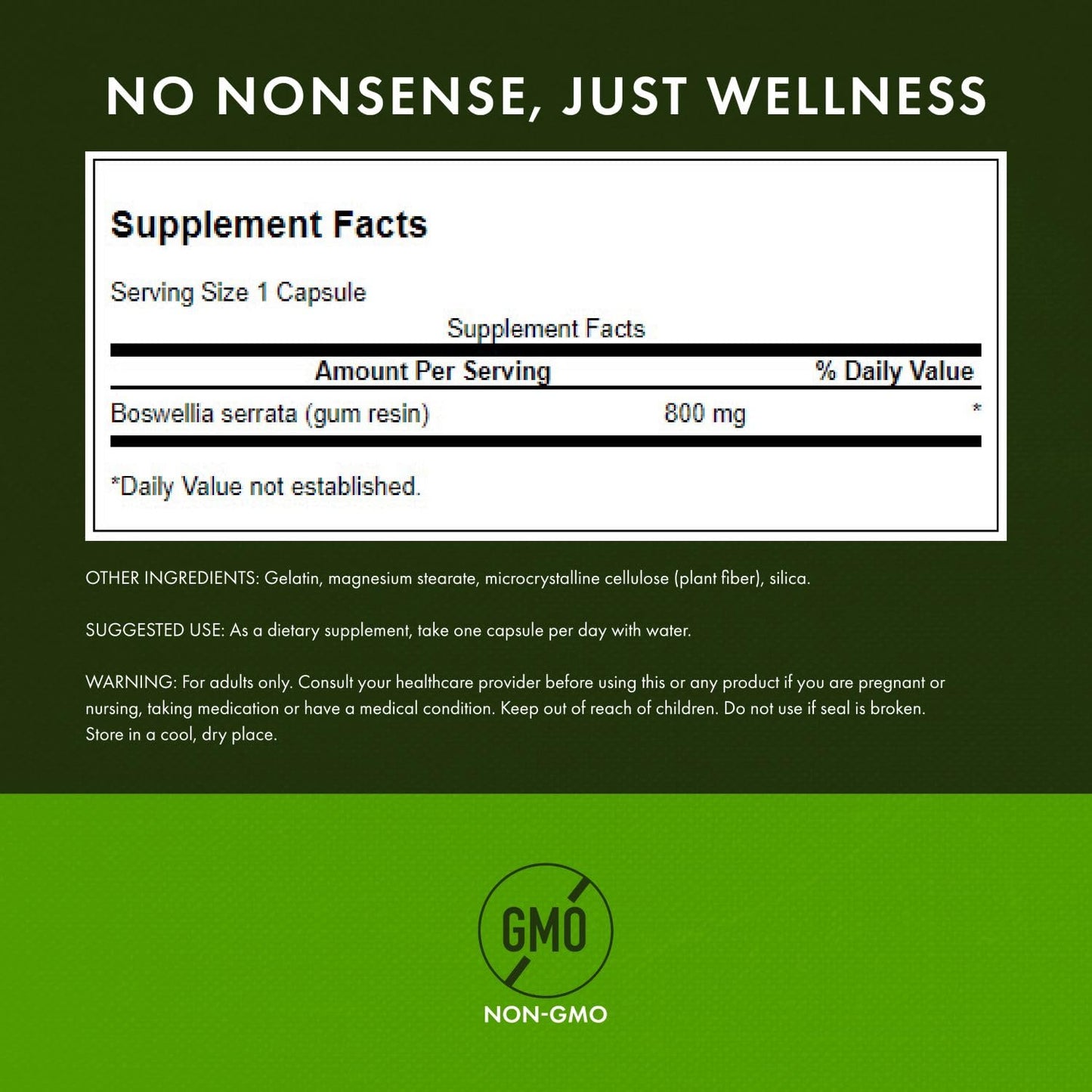 Swanson Double Strength Boswellia - Joint Support 800mg (60 capsules)