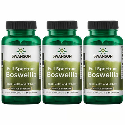 Swanson Double Strength Boswellia – Joint Support Supplement (60 Capsules, 800mg Each) – 3 Pack