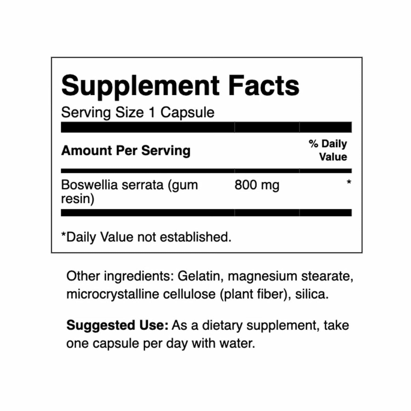 Swanson Double Strength Boswellia – Joint Support Supplement (60 Capsules, 800mg Each) – 3 Pack