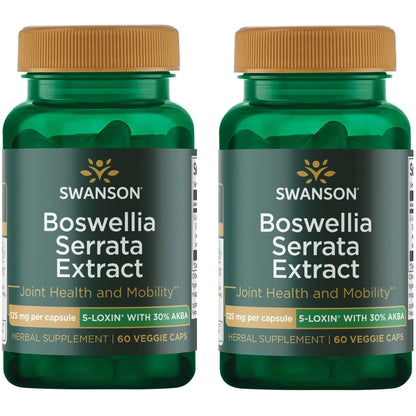 Swanson Boswellia Serrata Extract 125 mg – 60 Veg Caps (2-Pack) BritishVita | Premium UK Vitamins & Wellness Supplements