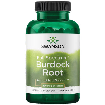 Swanson Burdock Root Kidney & Liver Support – Detox & Immune Health (460 mg, 100 Capsules)