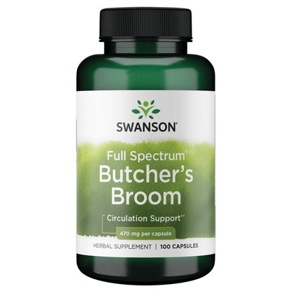 Swanson Butcher's Broom 470 mg - 100 Capsules | Swanson Health