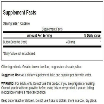 Swanson Butea Superba Root – Full Spectrum Intimacy & Sexual Support (400 mg, 60 capsules, 2 pack)