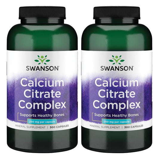 Swanson Calcium Citrate Complex – 2 Pack, 300 Capsules | Bone Health BritishVita | Premium UK Vitamins & Wellness Supplements