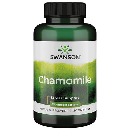 Swanson Chamomile Stress Support - German Chamomile - 120 Capsules