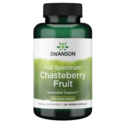 Swanson Chasteberry Fruit - Women's Health & Menopause Support (120 capsules, 400 mg each)