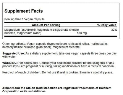 Swanson Chelated Magnesium 133 mg – 90 Capsules (3 Pack)
