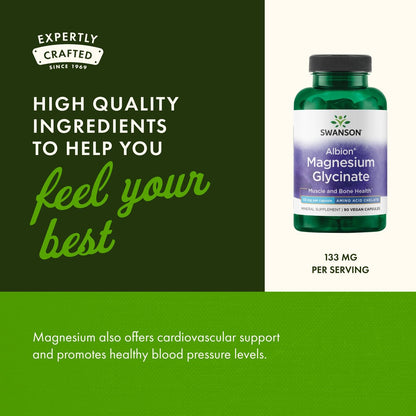 Swanson Chelated Magnesium 133 mg – 90 Capsules (3 Pack)