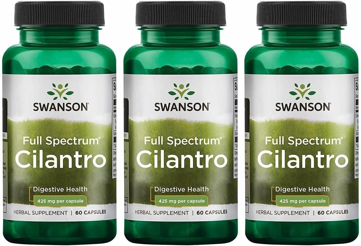 Swanson Cilantro (Coriander) 425 mg 60 Caps Premium - 3 Pack