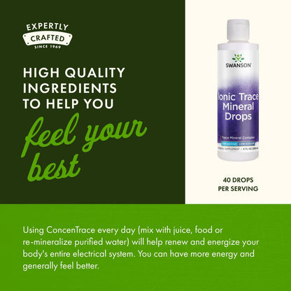 Swanson Concentrace Trace Mineral Drops 8oz - Complete Mineral Complex (2 Pack)