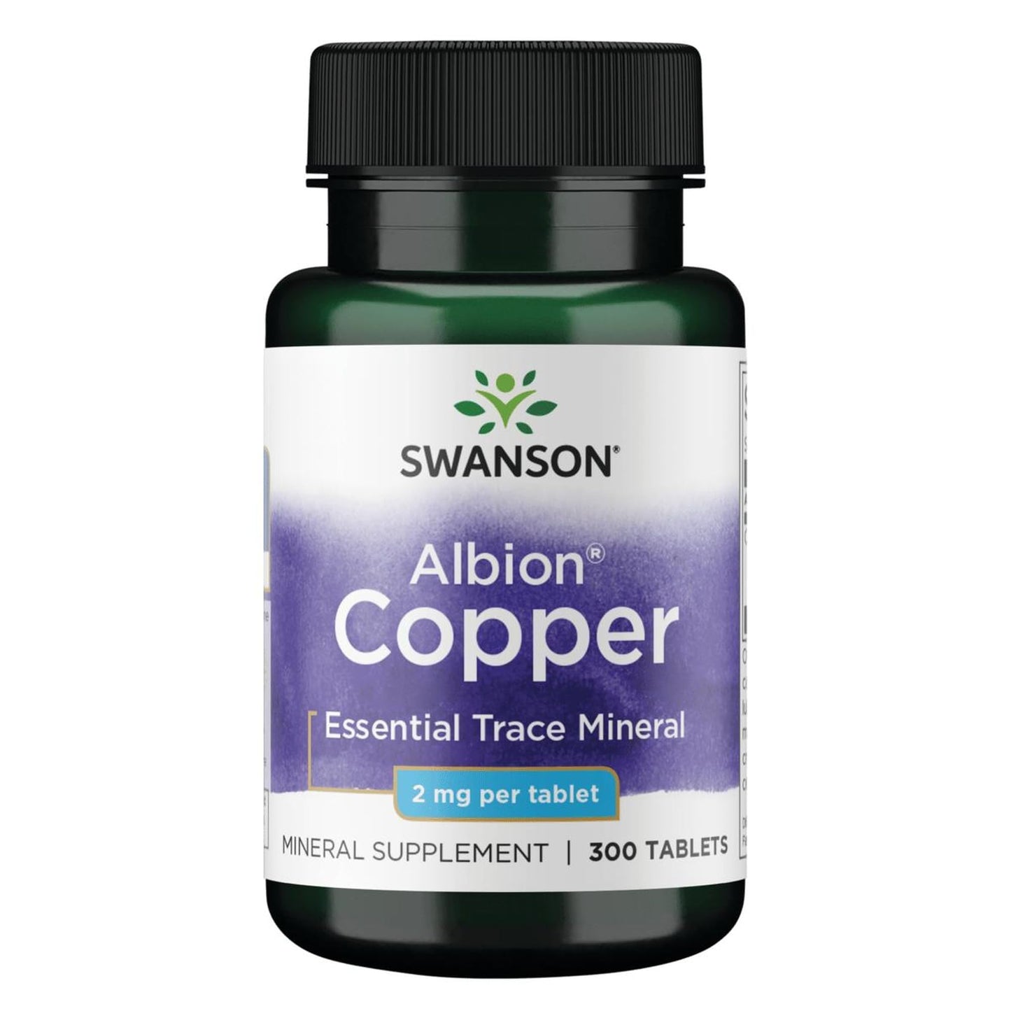 Swanson Copper Mineral Supplement - 2 mg Copper Chelate | Antioxidant & Immune Support - 300 Tablets
