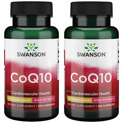 Swanson CoQ10 120mg - Heart Health & Energy Support (2x100 capsules)