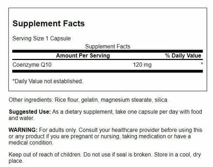 Swanson CoQ10 120mg - Heart Health & Energy Support (2x100 capsules)