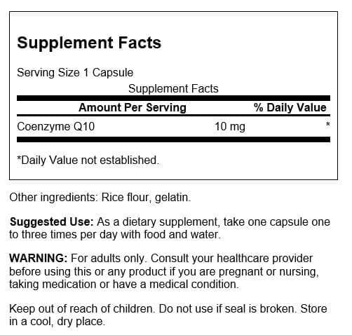 Swanson CoQ10 Mini Cap 10 mg – 100 Caps (4 Pack) | Cardio Support & Antioxidant