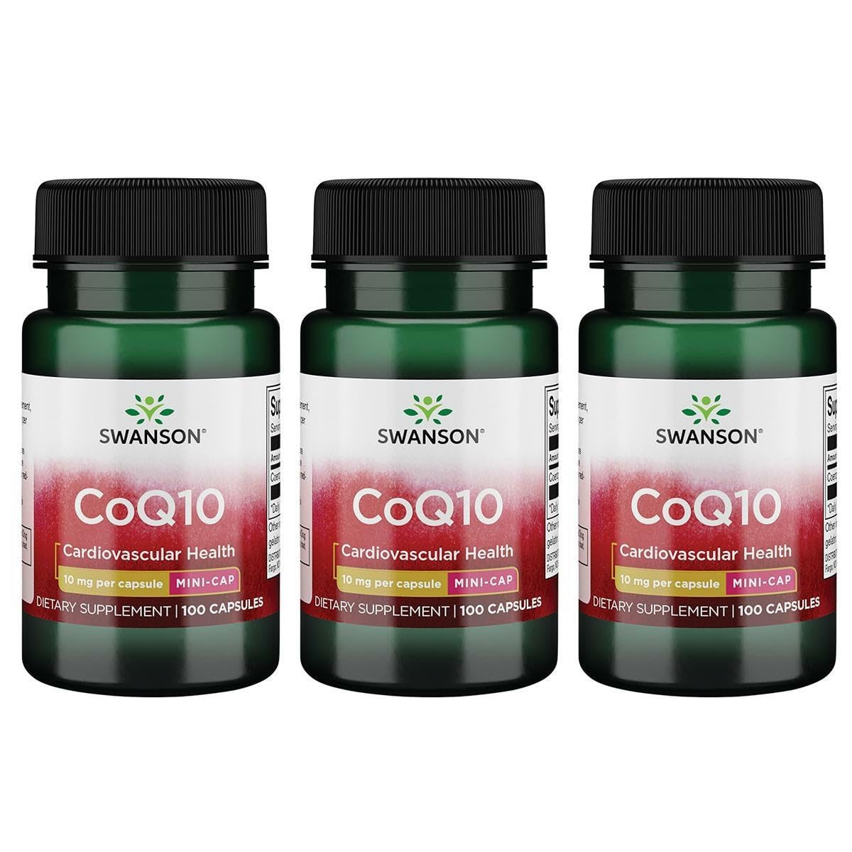 Swanson CoQ10 - Mini Cap 10 mg 100 Caps (3 Pack)