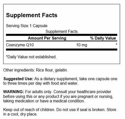Swanson CoQ10 - Mini Cap 10 mg 100 Caps (3 Pack)
