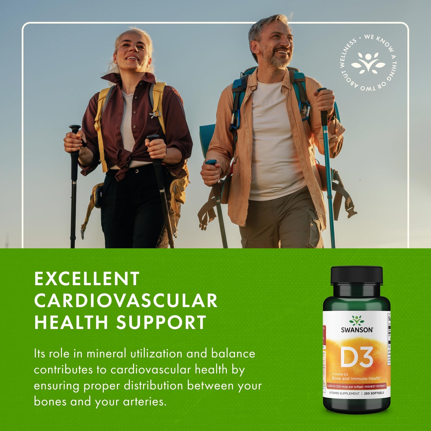 Swanson Vitamin D3 250 Softgels – 4 Pack | Bone & Immune Support