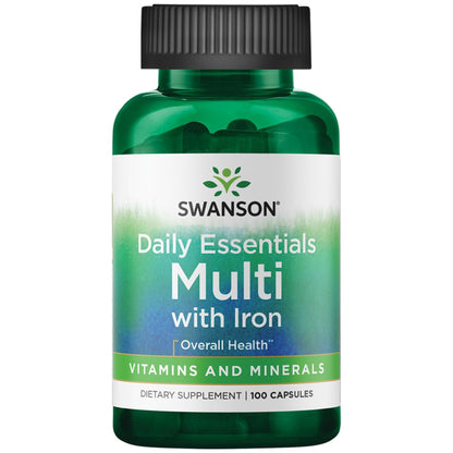 Swanson Daily Multivitamin & Mineral – 100 Capsules for Men & Women