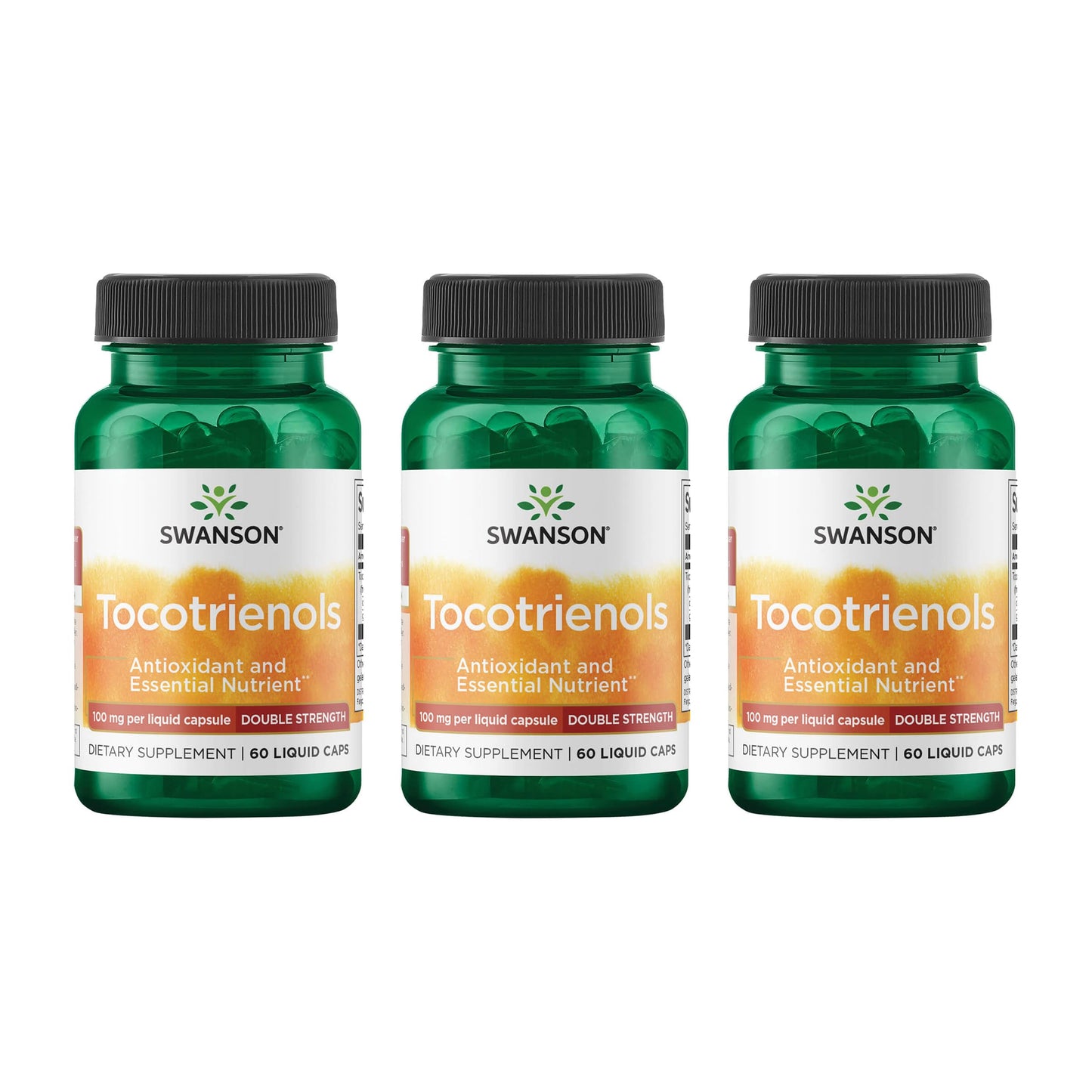 Swanson Double Strength Tocotrienols – Antioxidant Supplement | 60 Liquid Capsules, 100 mg Each (3 Pack)