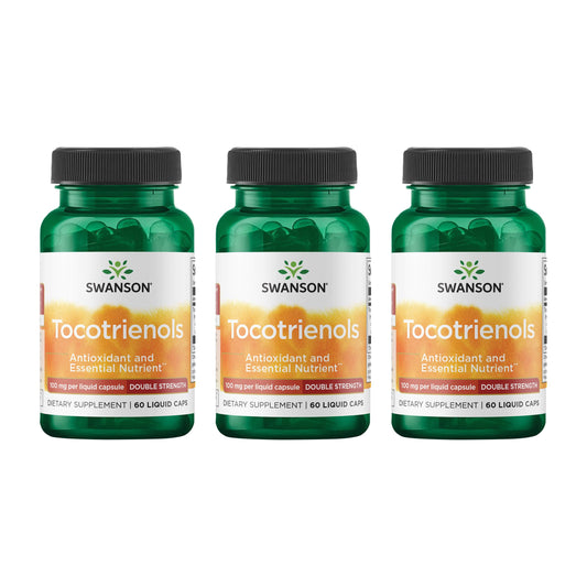 Swanson Double Strength Tocotrienols – Antioxidant Supplement | 60 Liquid Capsules, 100 mg Each (3 Pack) BritishVita | Premium UK Vitamins & Wellness Supplements
