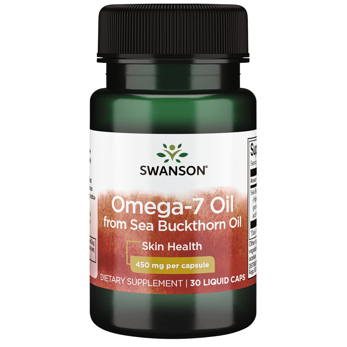 Swanson EFA Omega-7 Oil 450MG | 30 LIQ CAPS | Non-GMO